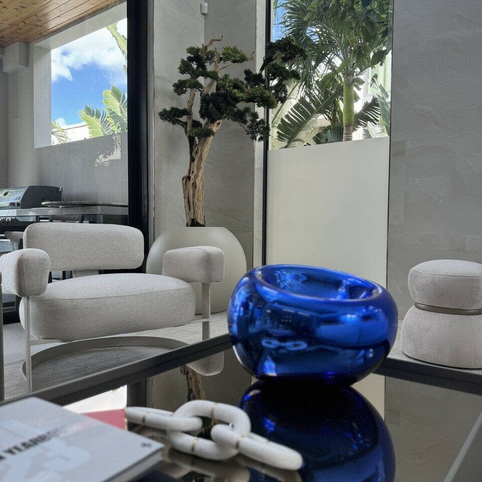 Bonsai Trail en esfera beige satinado de 30"