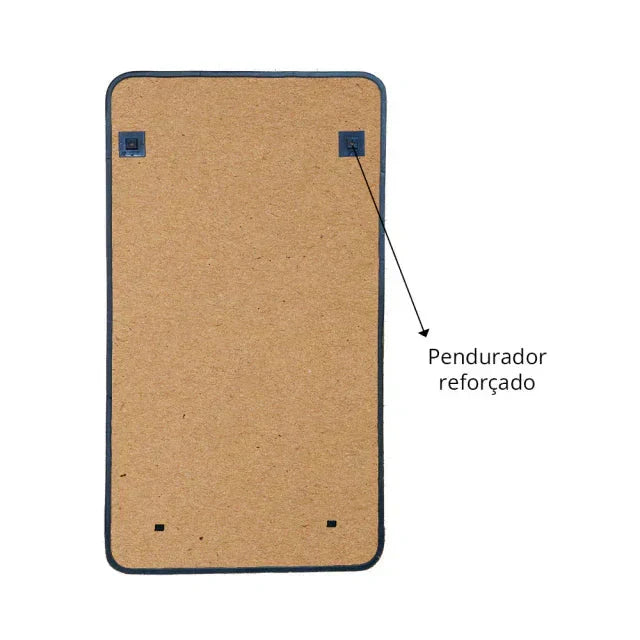 Full-Length Rectangular Mirror with Rounded Edges I 170x90cm