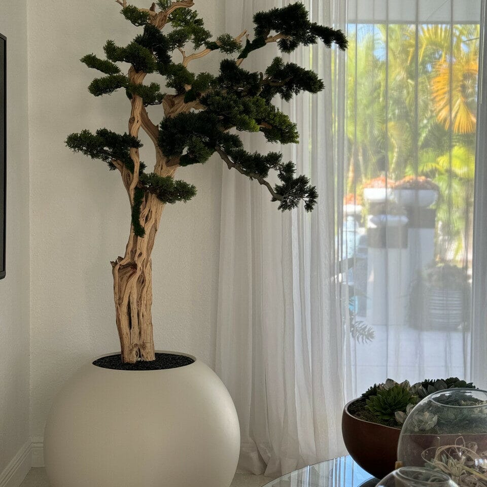 Bonsai Trail en esfera beige satinado de 30"